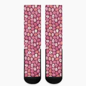 Cute Easter Eggs Pattern Print Crew Socks