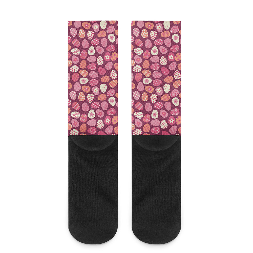 Cute Easter Eggs Pattern Print Crew Socks