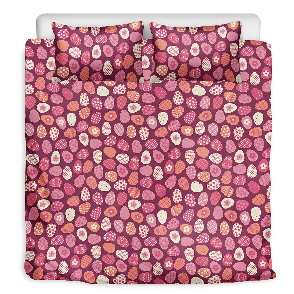 Cute Easter Eggs Pattern Print Duvet Cover Bedding Set