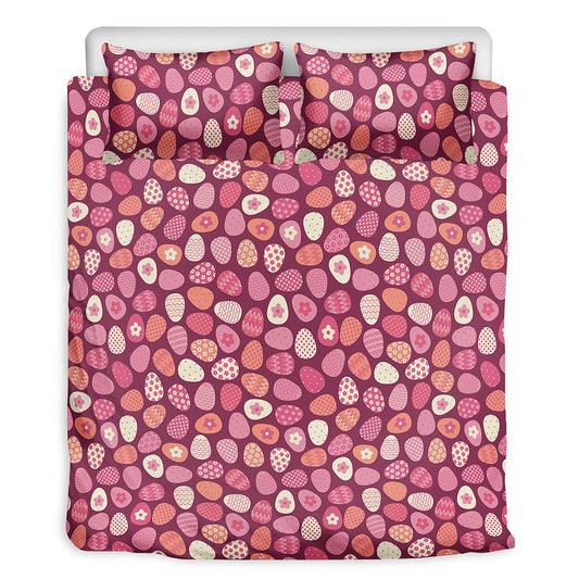 Cute Easter Eggs Pattern Print Duvet Cover Bedding Set