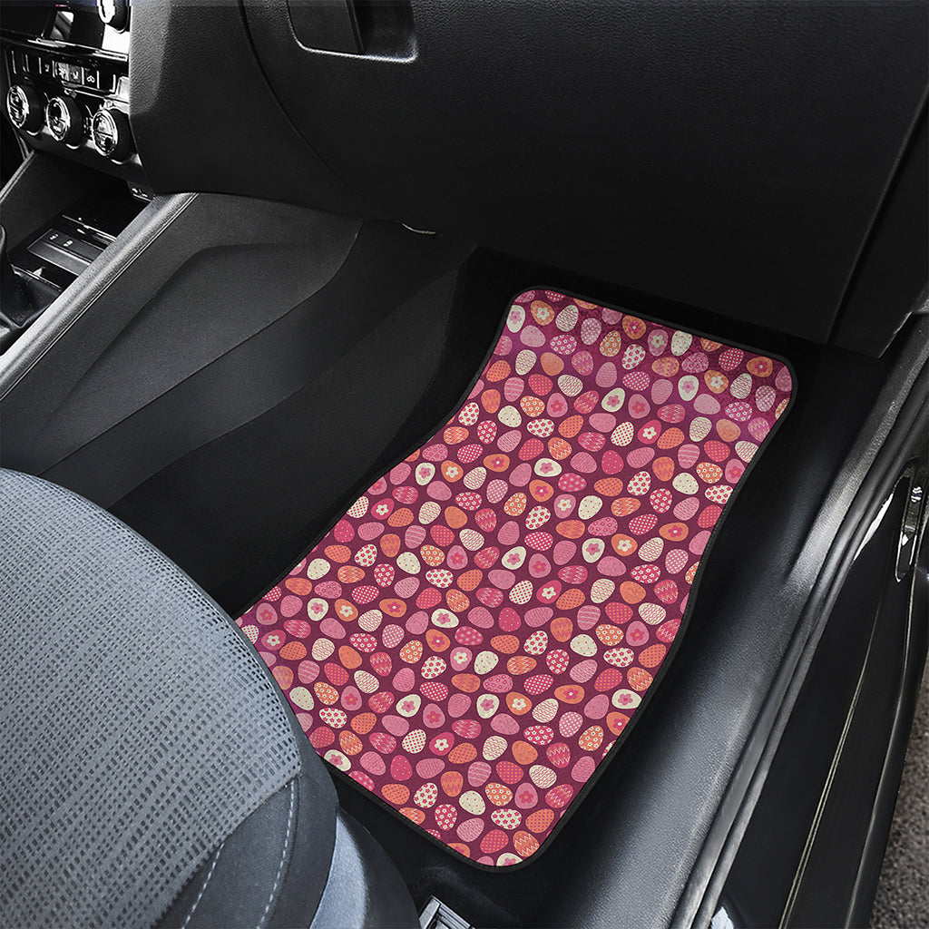 Cute Easter Eggs Pattern Print Front and Back Car Floor Mats