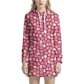 Cute Easter Eggs Pattern Print Pullover Hoodie Dress