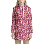 Cute Easter Eggs Pattern Print Hoodie Dress