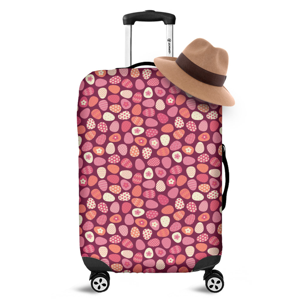 Cute Easter Eggs Pattern Print Luggage Cover