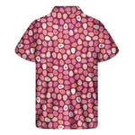 Cute Easter Eggs Pattern Print Men's Short Sleeve Shirt