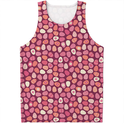 Cute Easter Eggs Pattern Print Men's Tank Top
