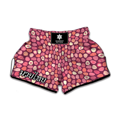 Cute Easter Eggs Pattern Print Muay Thai Boxing Shorts