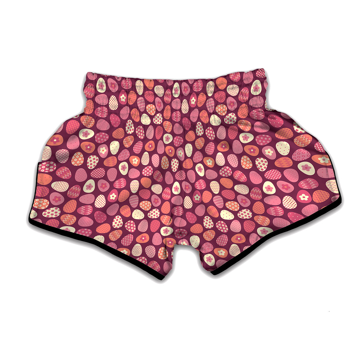 Cute Easter Eggs Pattern Print Muay Thai Boxing Shorts