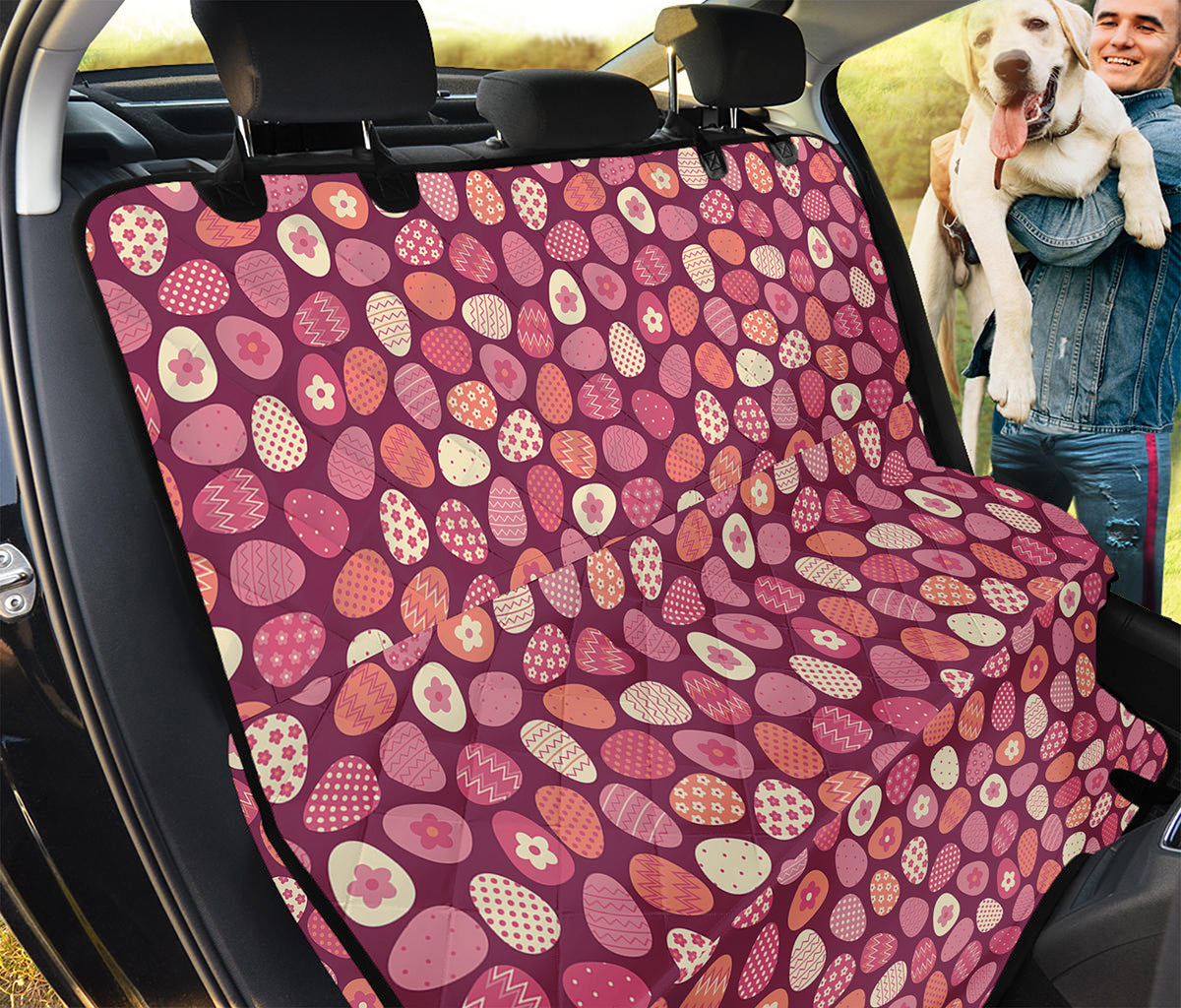Cute Easter Eggs Pattern Print Pet Car Back Seat Cover