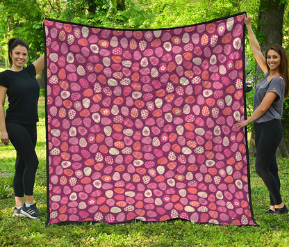 Cute Easter Eggs Pattern Print Quilt
