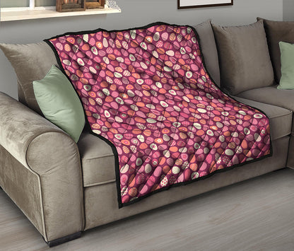 Cute Easter Eggs Pattern Print Quilt