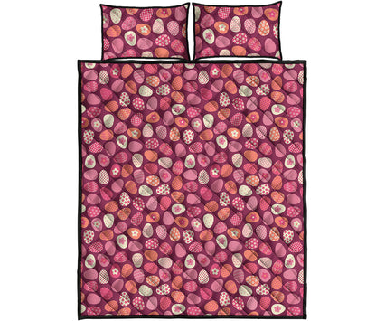Cute Easter Eggs Pattern Print Quilt Bed Set