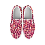 Cute Easter Eggs Pattern Print White Slip On Shoes