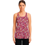 Cute Easter Eggs Pattern Print Women's Racerback Tank Top