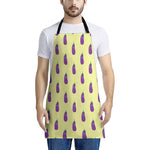 Cute Eggplant Pattern Print Apron