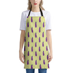 Cute Eggplant Pattern Print Apron