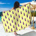 Cute Eggplant Pattern Print Beach Sarong Wrap