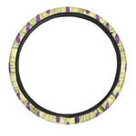 Cute Eggplant Pattern Print Car Steering Wheel Cover