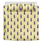 Cute Eggplant Pattern Print Duvet Cover Bedding Set