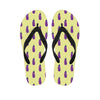 Cute Eggplant Pattern Print Flip Flops