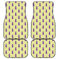 Cute Eggplant Pattern Print Front and Back Car Floor Mats
