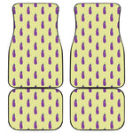 Cute Eggplant Pattern Print Front and Back Car Floor Mats