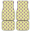 Cute Eggplant Pattern Print Front and Back Car Floor Mats