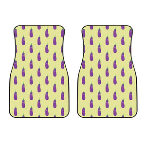 Cute Eggplant Pattern Print Front Car Floor Mats