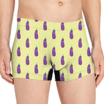 Cute Eggplant Pattern Print Men's Boxer Briefs