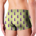 Cute Eggplant Pattern Print Men's Boxer Briefs