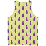 Cute Eggplant Pattern Print Men's Tank Top