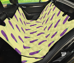 Cute Eggplant Pattern Print Pet Car Back Seat Cover