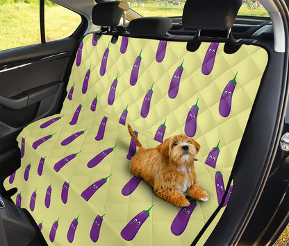Cute Eggplant Pattern Print Pet Car Back Seat Cover