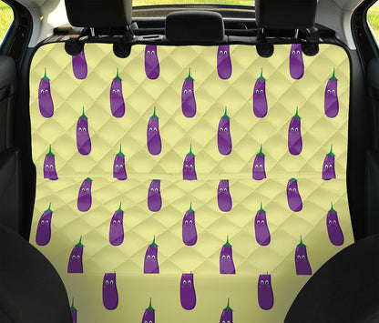 Cute Eggplant Pattern Print Pet Car Back Seat Cover