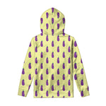 Cute Eggplant Pattern Print Pullover Hoodie