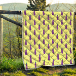 Cute Eggplant Pattern Print Quilt