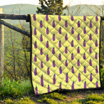 Cute Eggplant Pattern Print Quilt
