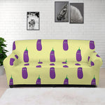Cute Eggplant Pattern Print Sofa Cover