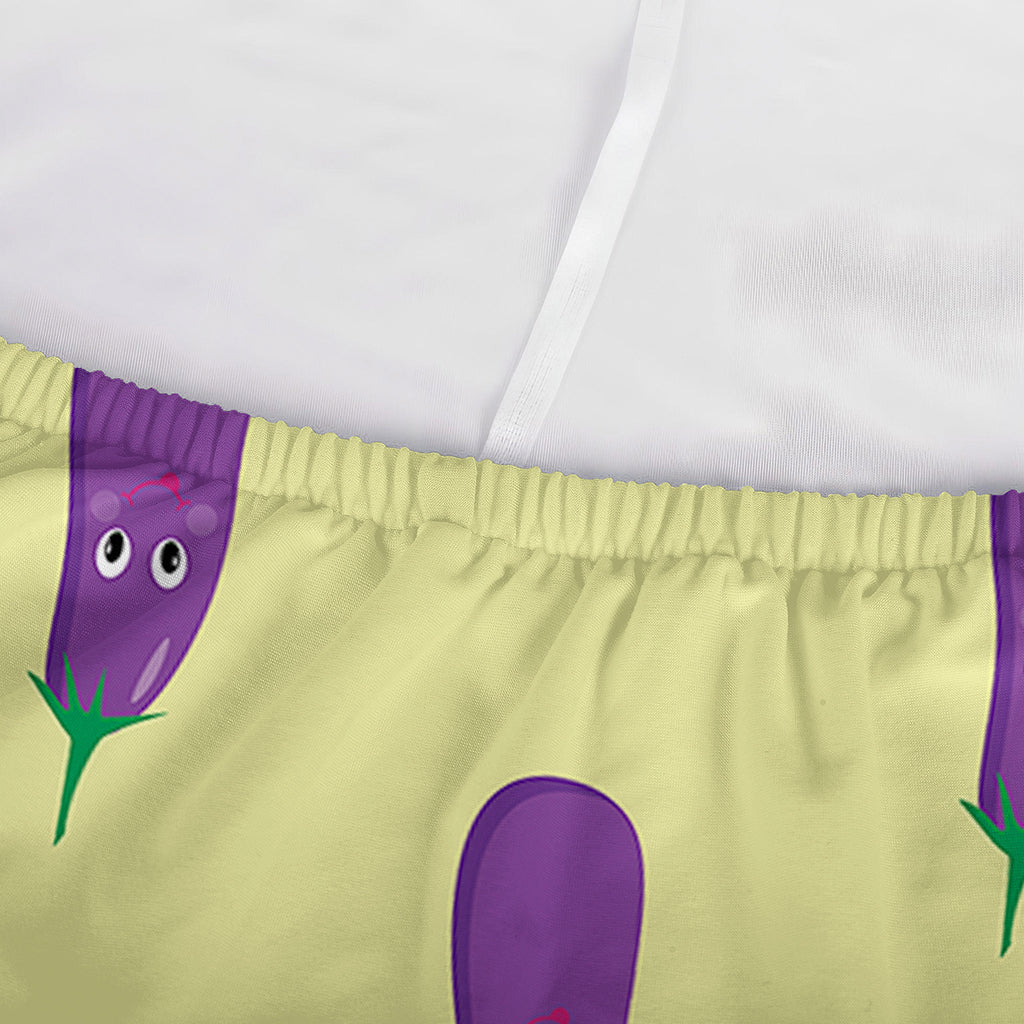 Cute Eggplant Pattern Print Sofa Cover
