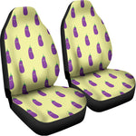 Cute Eggplant Pattern Print Universal Fit Car Seat Covers