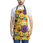 Cute Emoji Pattern Print Apron