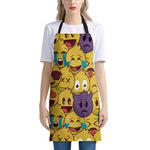 Cute Emoji Pattern Print Apron