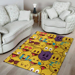 Cute Emoji Pattern Print Area Rug