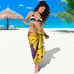 Cute Emoji Pattern Print Beach Sarong Wrap