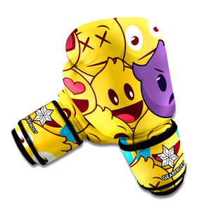 Cute Emoji Pattern Print Boxing Gloves