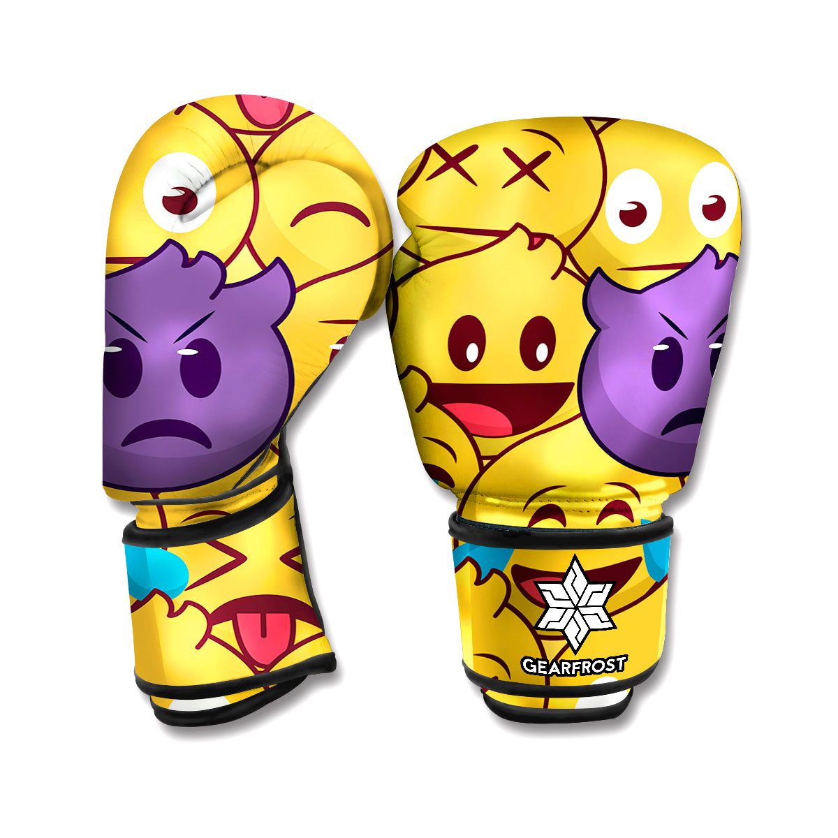 Cute Emoji Pattern Print Boxing Gloves