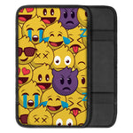 Cute Emoji Pattern Print Car Center Console Cover