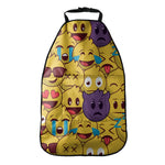 Cute Emoji Pattern Print Car Seat Organizers