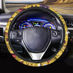 Cute Emoji Pattern Print Car Steering Wheel Cover