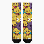 Cute Emoji Pattern Print Crew Socks